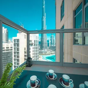 Durrani Homes - Residences Lux Two Bedroom With Burj Khalifa Fountain View شقة